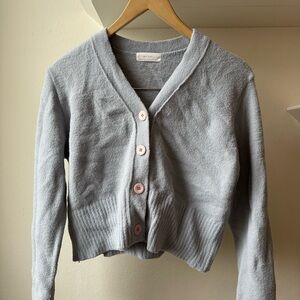 Cozy Light Blue Button-Front Women’s Cardigan Sweater